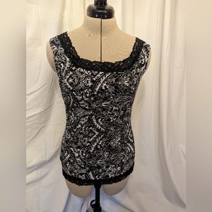 Sere Nade Black and White Paisley Tank